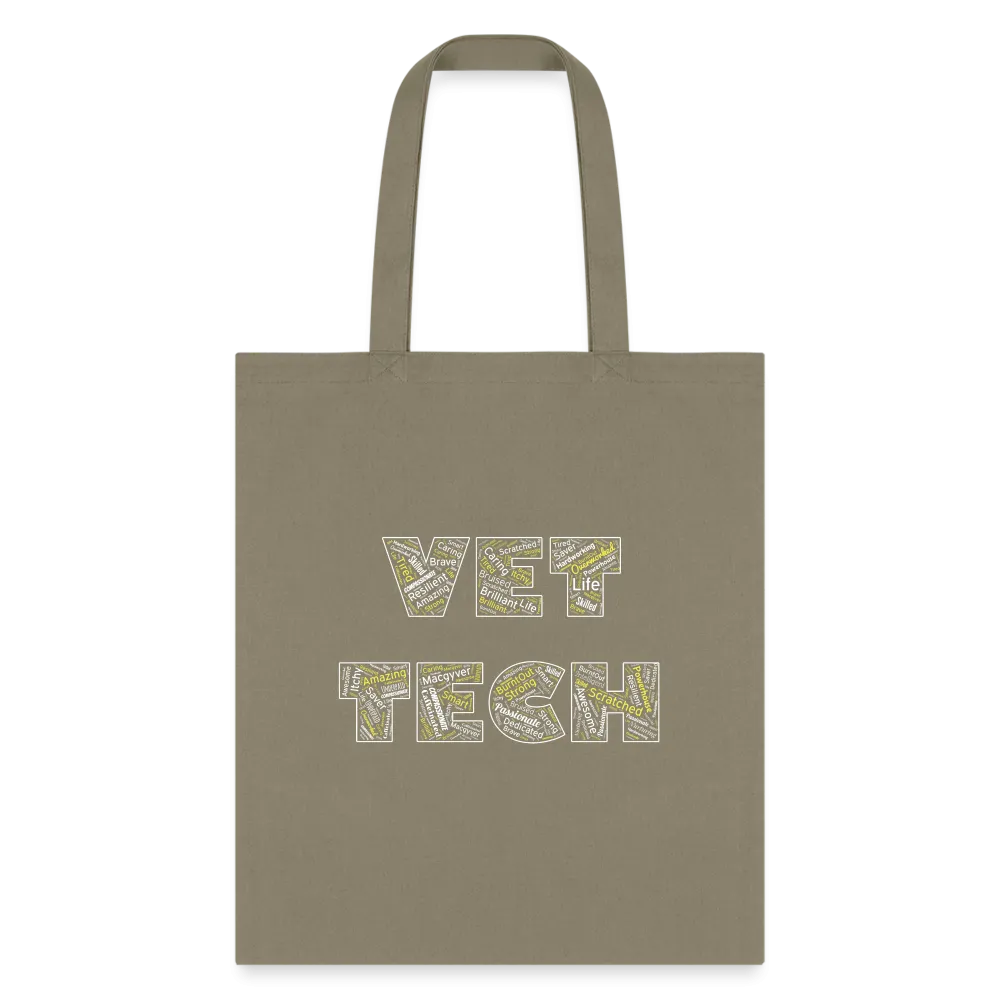 Vet Tech Typography Tote Bag