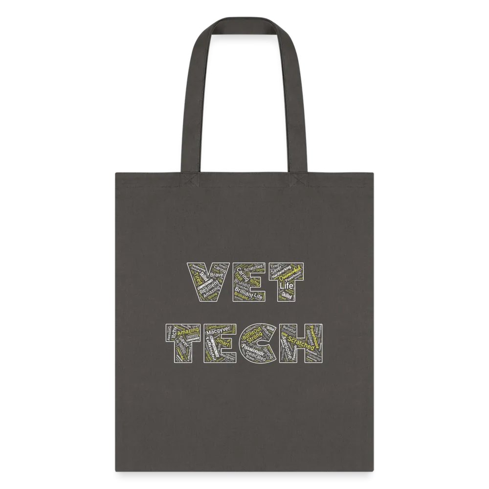 Vet Tech Typography Tote Bag