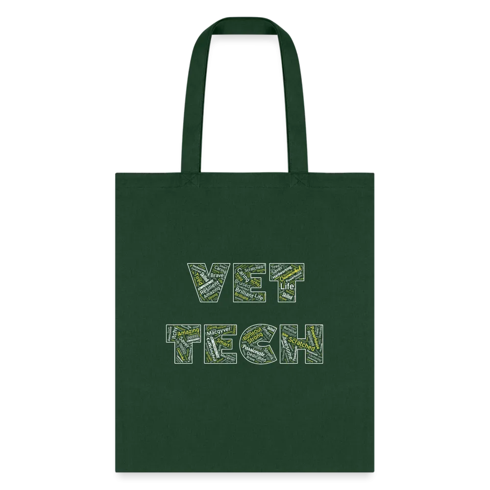 Vet Tech Typography Tote Bag