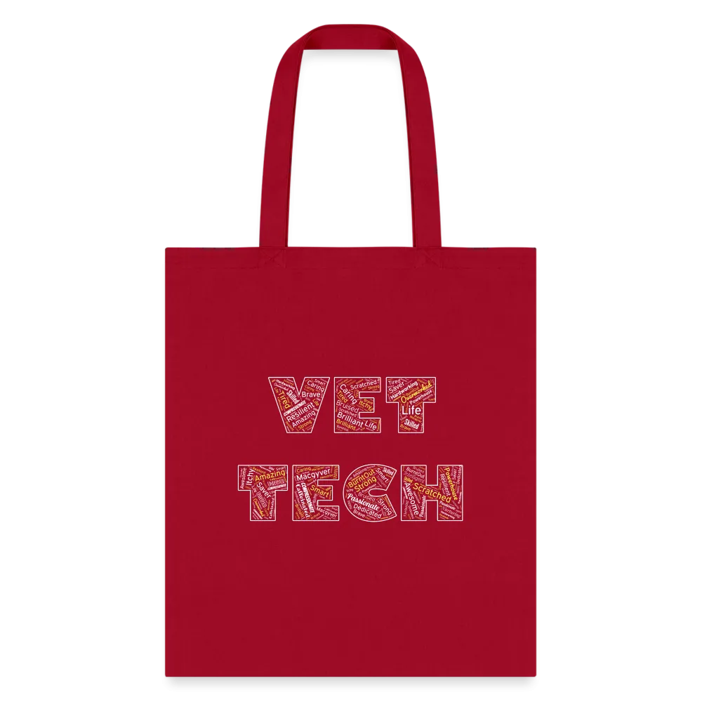 Vet Tech Typography Tote Bag