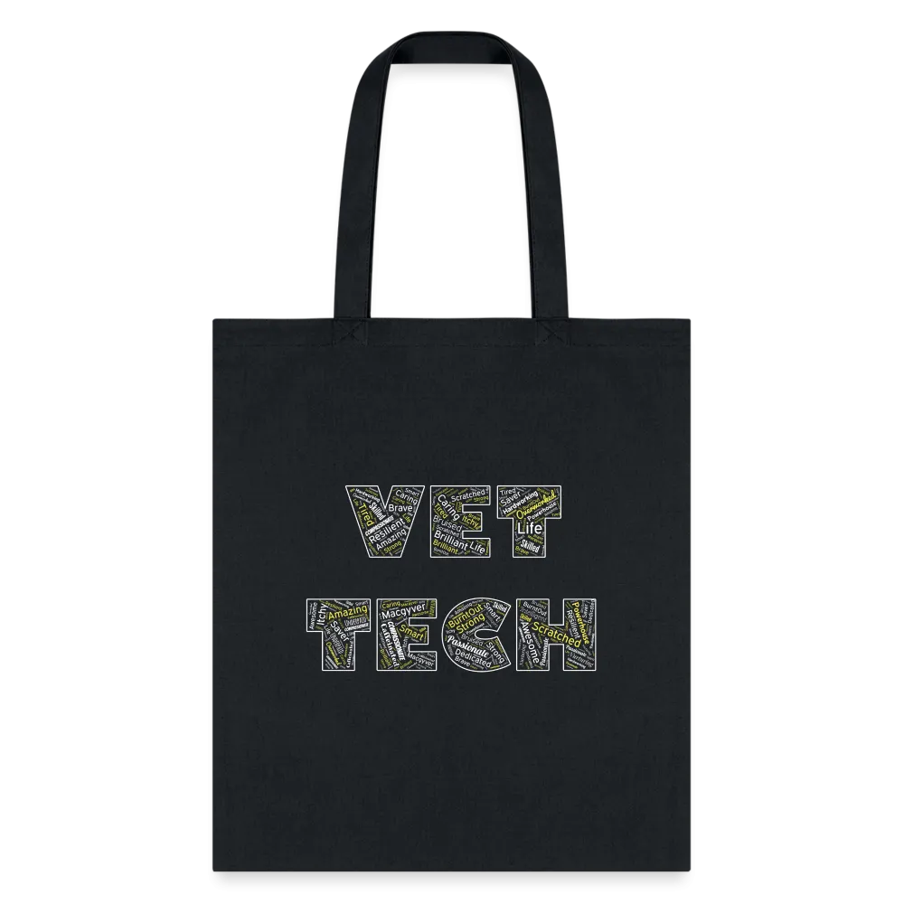 Vet Tech Typography Tote Bag